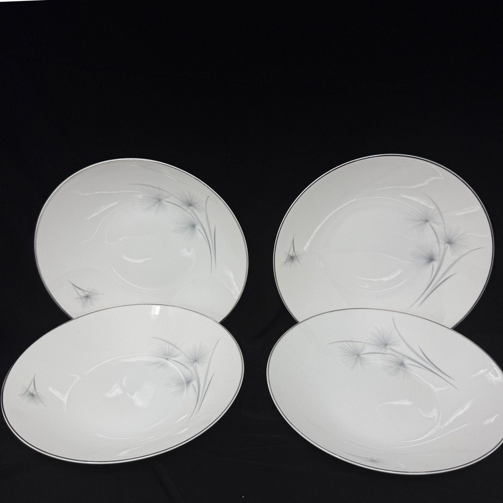 Hutschenreuther Caribe Thistle Soup Coupe Bowls 8.5" Replacement Set‎ 4 EXC Vtg
